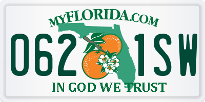 FL license plate 0621SW