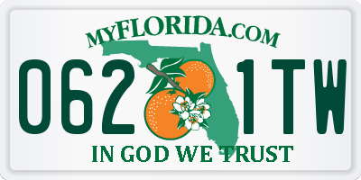 FL license plate 0621TW