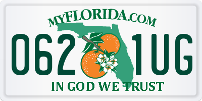 FL license plate 0621UG