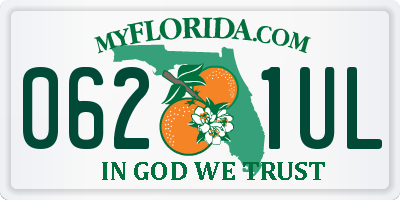 FL license plate 0621UL