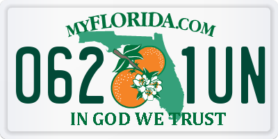 FL license plate 0621UN
