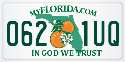 FL license plate 0621UQ
