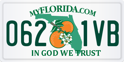 FL license plate 0621VB