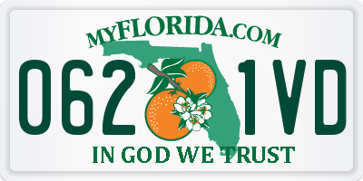 FL license plate 0621VD