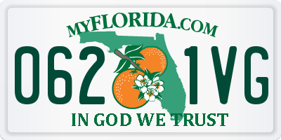 FL license plate 0621VG