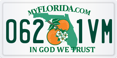 FL license plate 0621VM