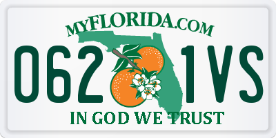 FL license plate 0621VS