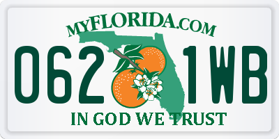 FL license plate 0621WB