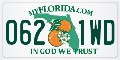 FL license plate 0621WD