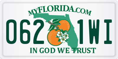FL license plate 0621WI