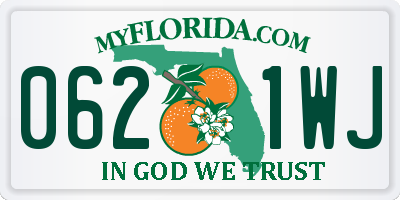 FL license plate 0621WJ