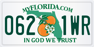 FL license plate 0621WR