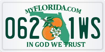 FL license plate 0621WS