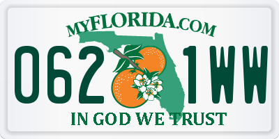 FL license plate 0621WW