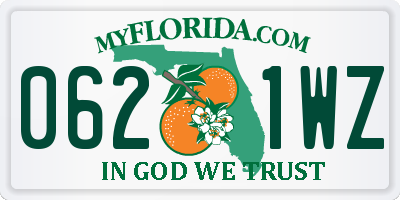 FL license plate 0621WZ