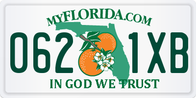 FL license plate 0621XB