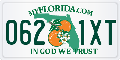 FL license plate 0621XT