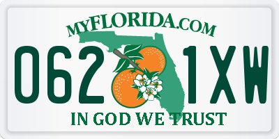 FL license plate 0621XW