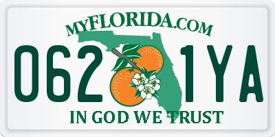 FL license plate 0621YA