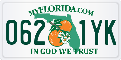 FL license plate 0621YK