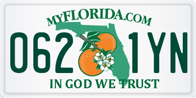 FL license plate 0621YN
