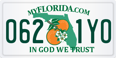 FL license plate 0621YO