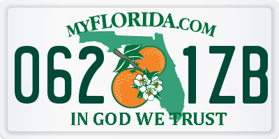 FL license plate 0621ZB