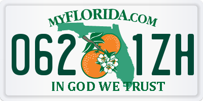FL license plate 0621ZH