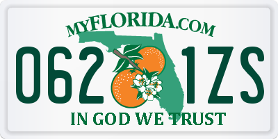FL license plate 0621ZS