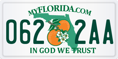 FL license plate 0622AA