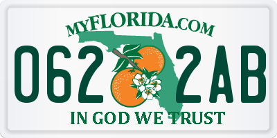 FL license plate 0622AB