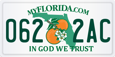 FL license plate 0622AC