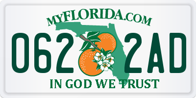 FL license plate 0622AD