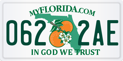 FL license plate 0622AE