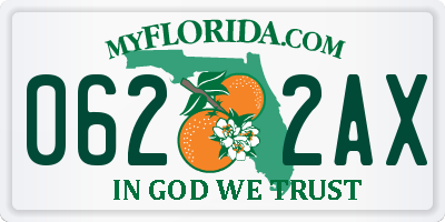 FL license plate 0622AX