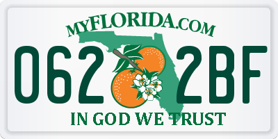 FL license plate 0622BF