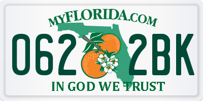FL license plate 0622BK
