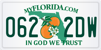 FL license plate 0622DW