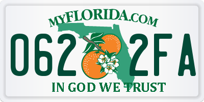 FL license plate 0622FA