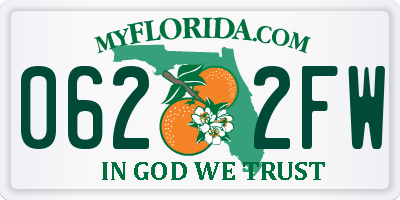 FL license plate 0622FW