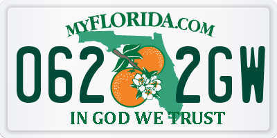 FL license plate 0622GW
