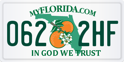FL license plate 0622HF