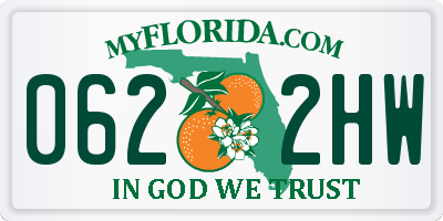 FL license plate 0622HW