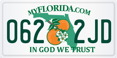 FL license plate 0622JD