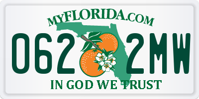 FL license plate 0622MW