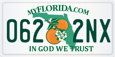 FL license plate 0622NX