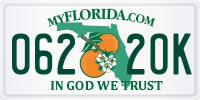FL license plate 0622OK