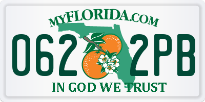 FL license plate 0622PB