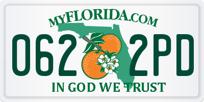 FL license plate 0622PD