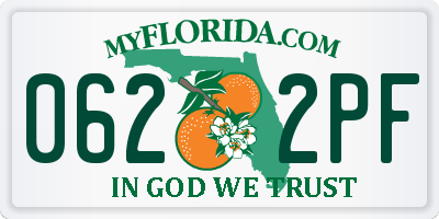 FL license plate 0622PF